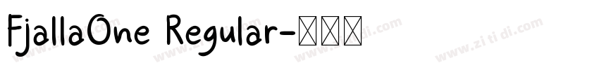 FjallaOne Regular字体转换